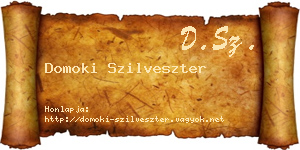 Domoki Szilveszter névjegykártya